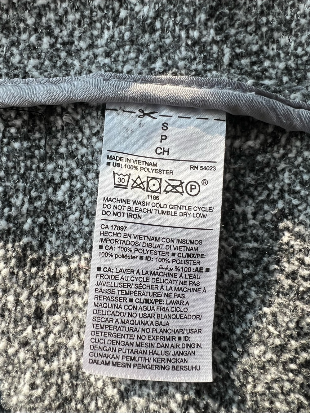 Old Navy Light Gray Wool-Blend Pea Coat - Picture 7 of 10